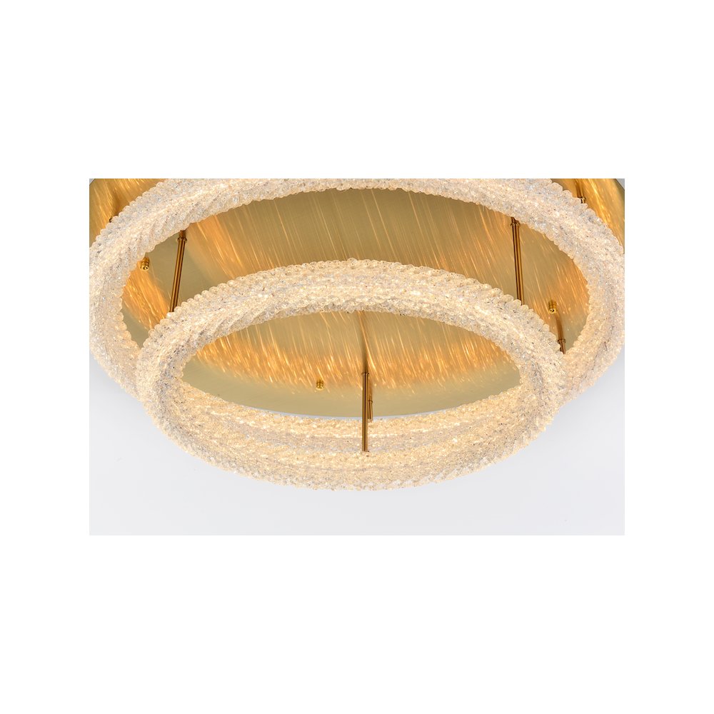 Bowen 33.5 inch LED Flush Mount in Satin Gold. Picture 5