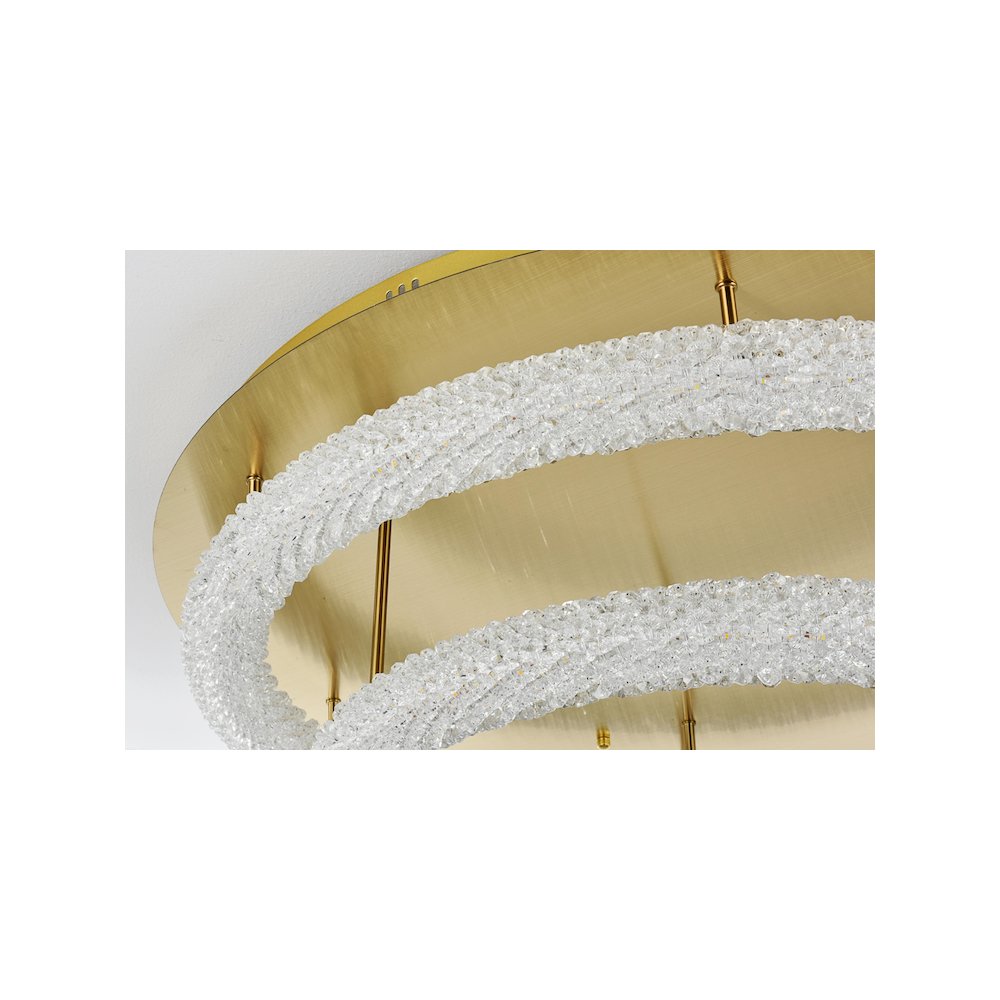 Bowen 33.5 inch LED Flush Mount in Satin Gold. Picture 6