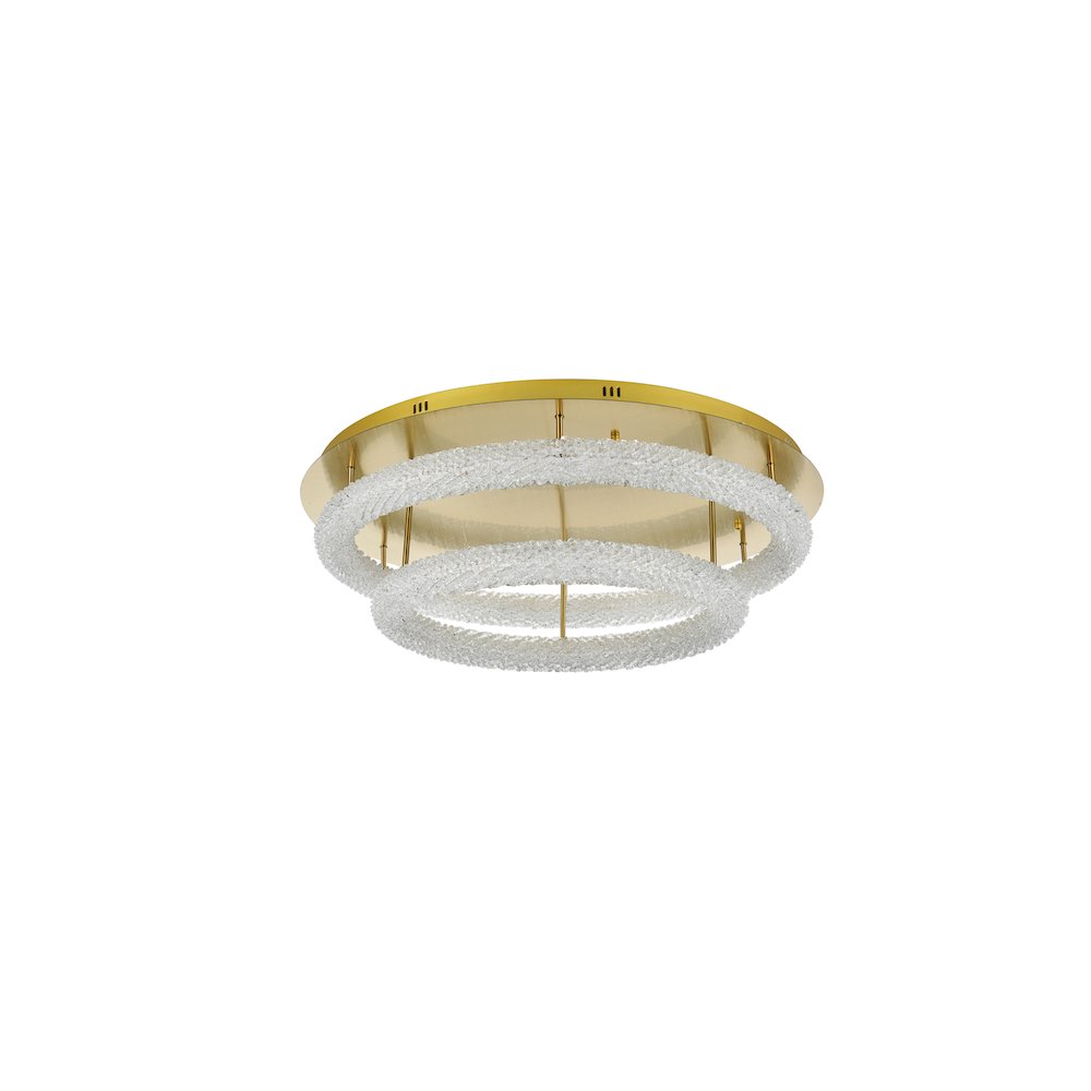 Bowen 33.5 inch LED Flush Mount in Satin Gold. Picture 8
