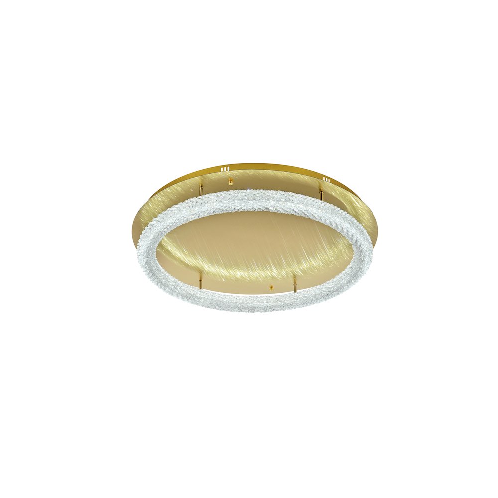 Bowen 33.5 inch LED Flush Mount in Satin Gold. Picture 4