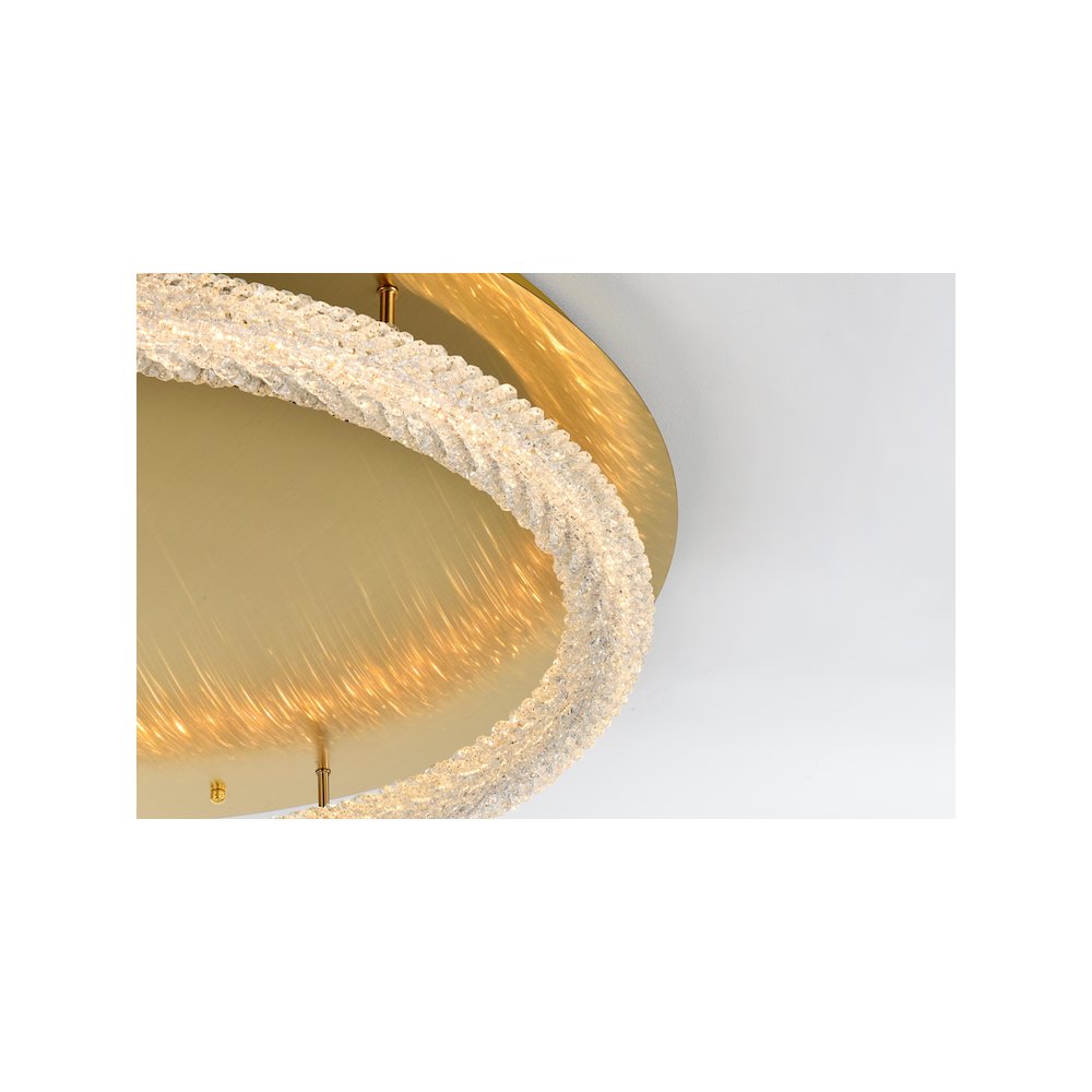 Bowen 33.5 inch LED Flush Mount in Satin Gold. Picture 5