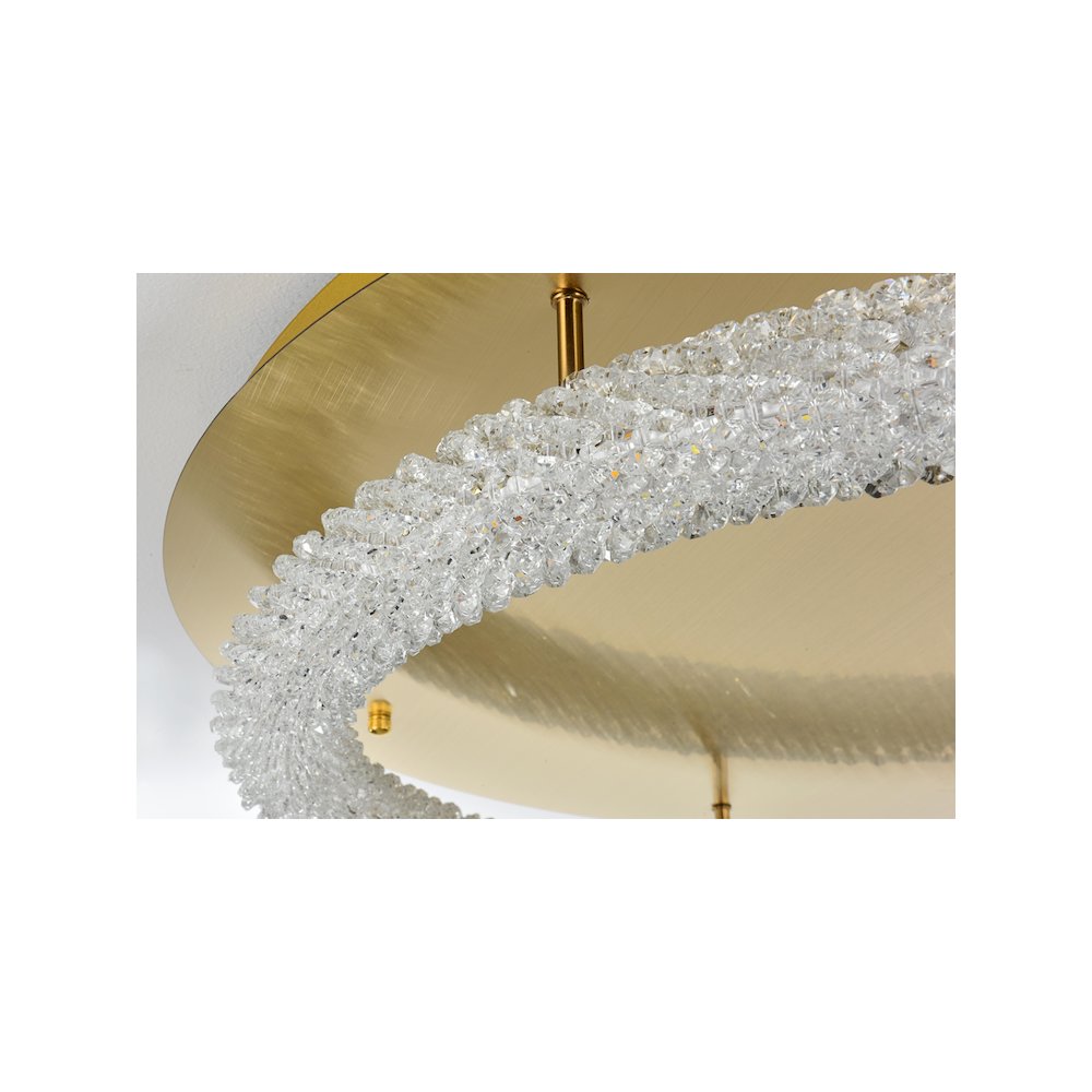 Bowen 33.5 inch LED Flush Mount in Satin Gold. Picture 6