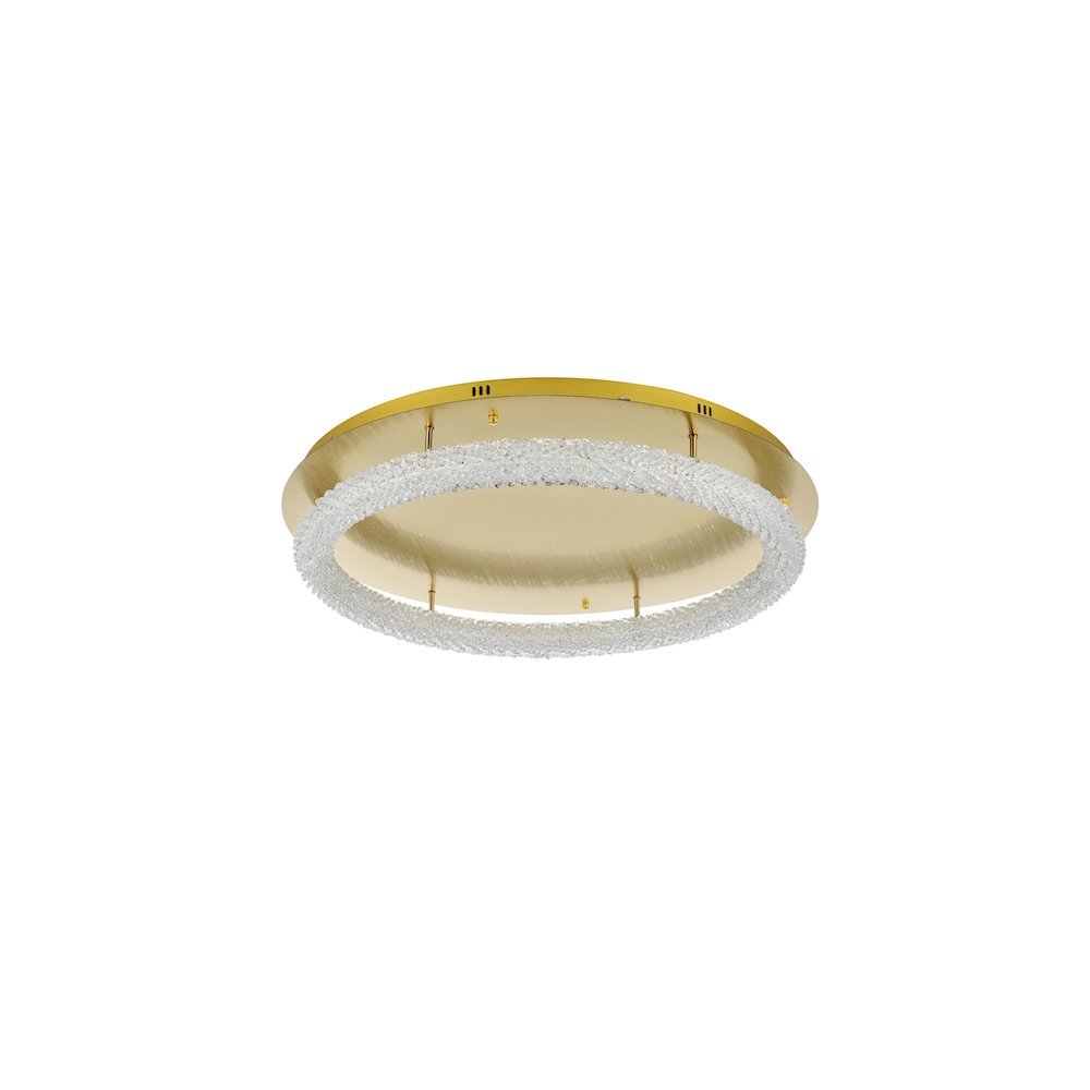 Bowen 33.5 inch LED Flush Mount in Satin Gold. Picture 8