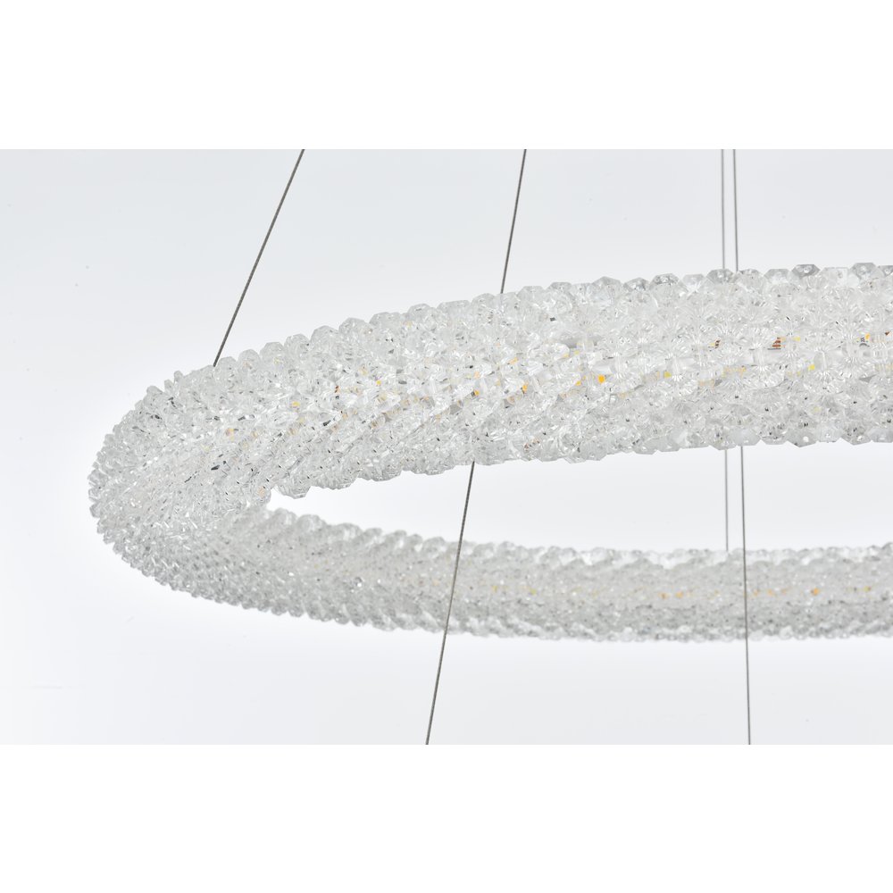 Bowen 24 inch Adjustable LED Chandelier in Chrome. Picture 7