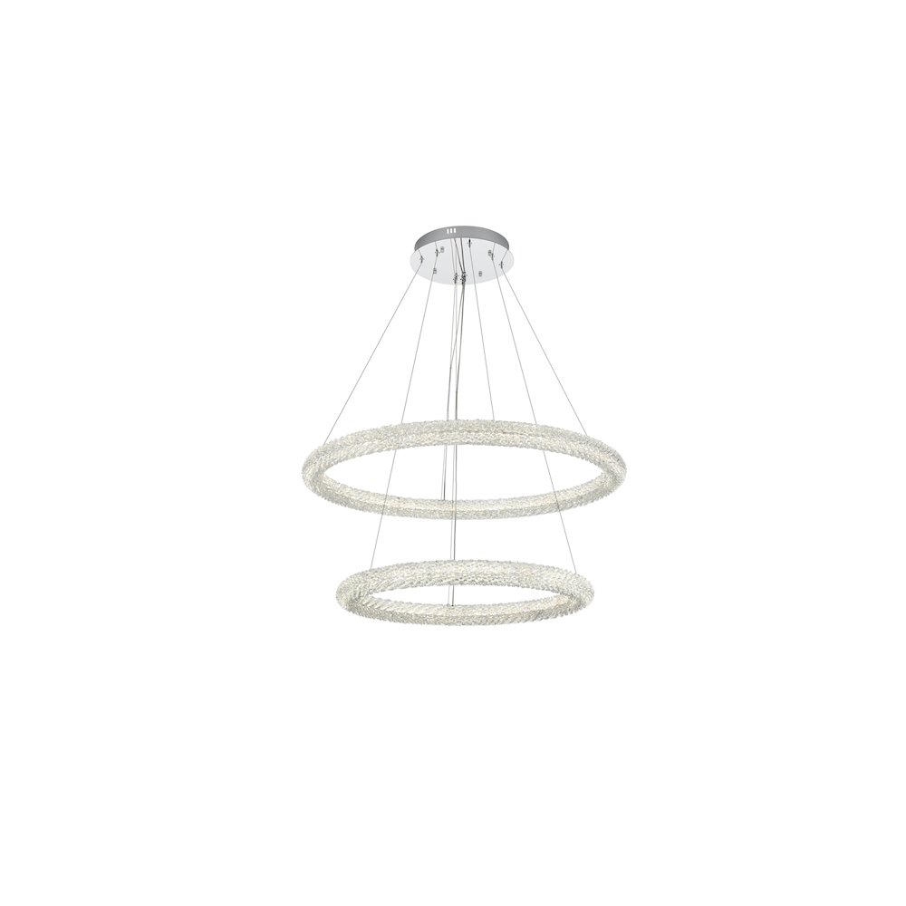 Bowen 35.5 inch LED chandelier in chrome. Picture 4