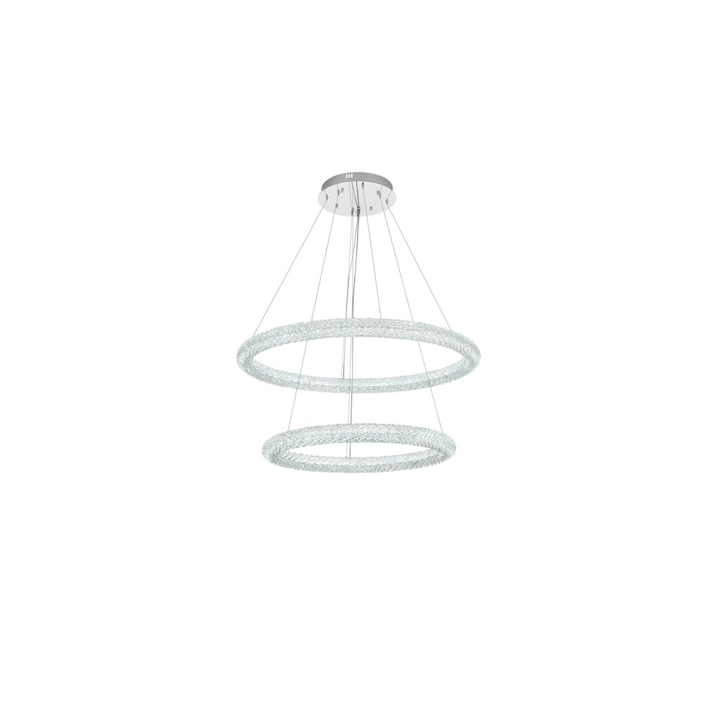 Bowen 35.5 inch LED chandelier in chrome. Picture 5