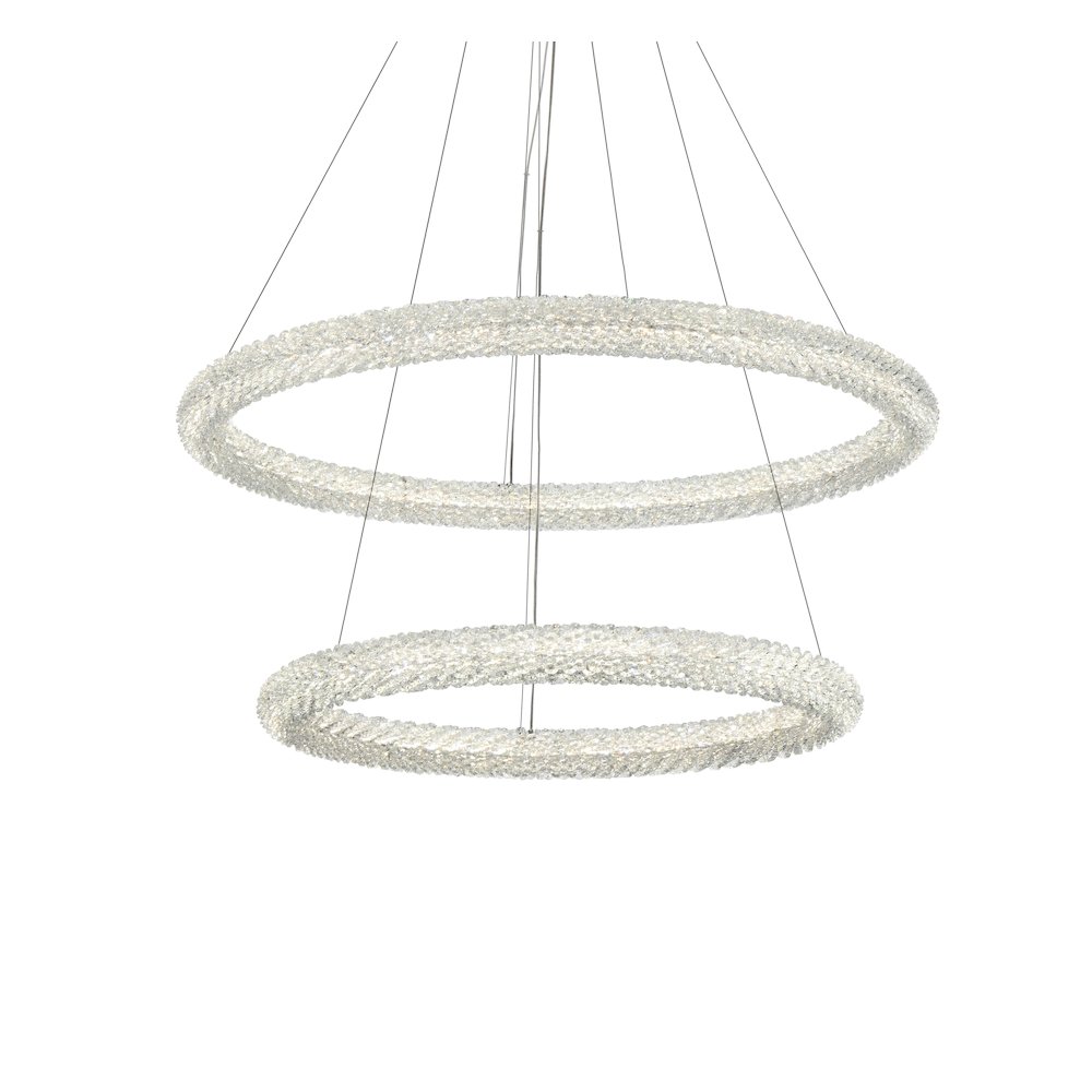 Bowen 35.5 inch LED chandelier in chrome. Picture 6