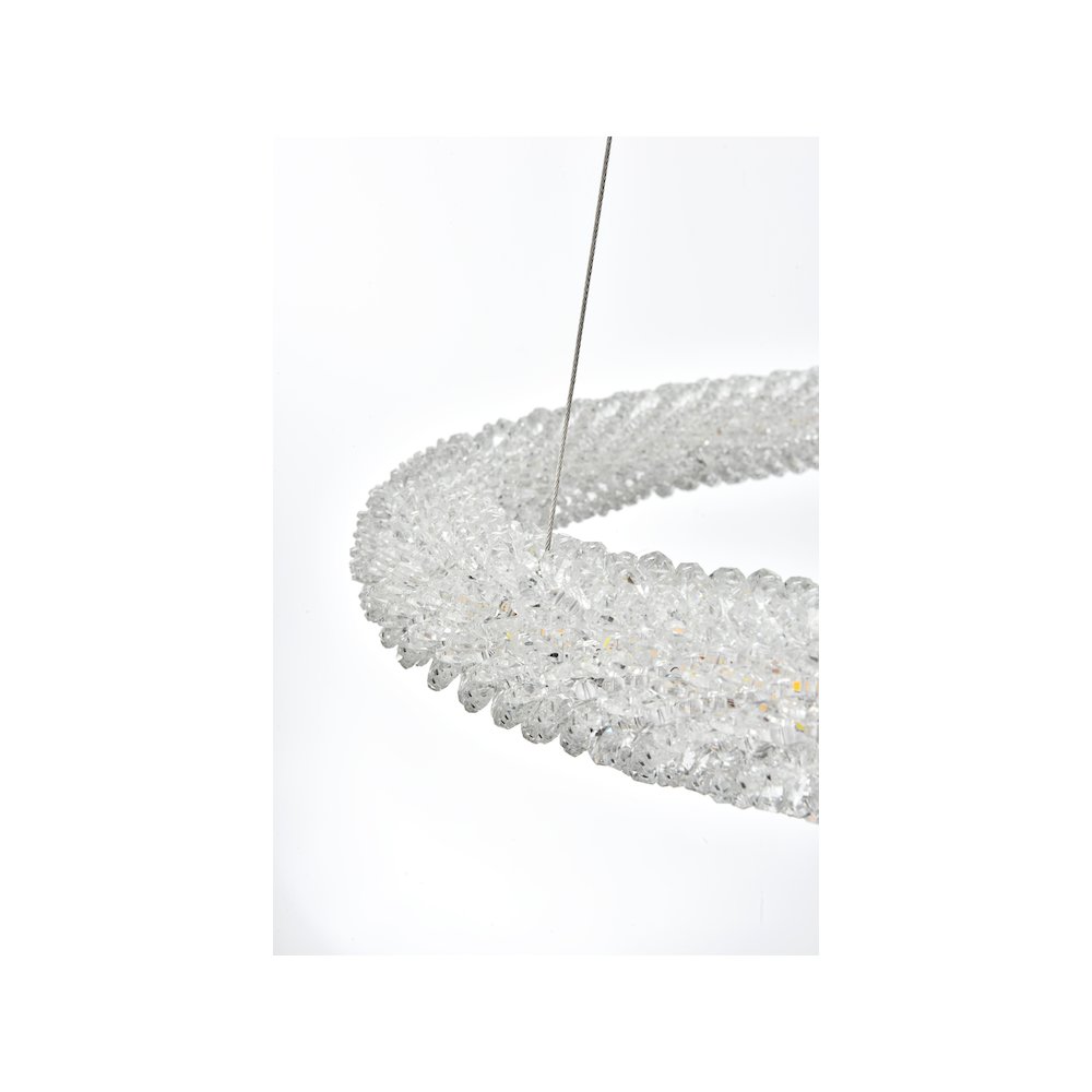 Bowen 35.5 inch LED chandelier in chrome. Picture 7
