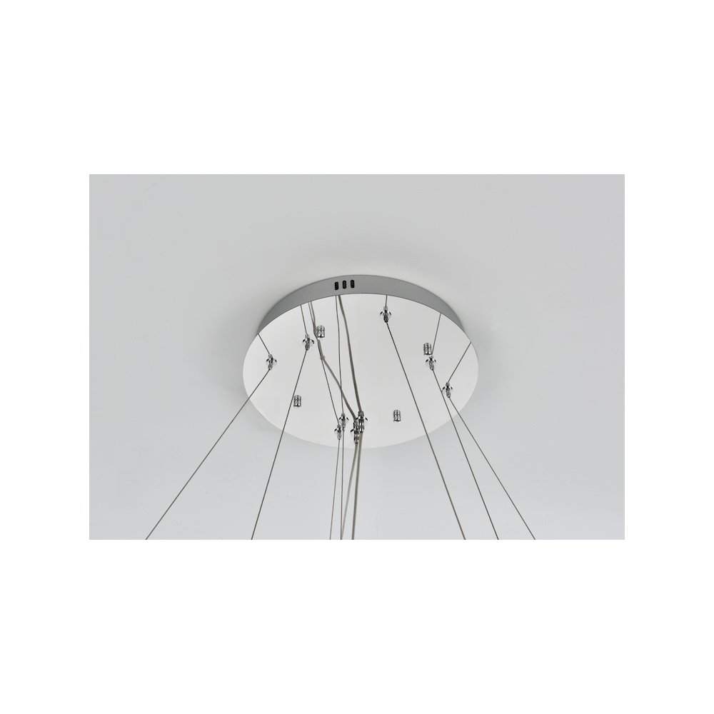 Bowen 35.5 inch LED chandelier in chrome. Picture 9