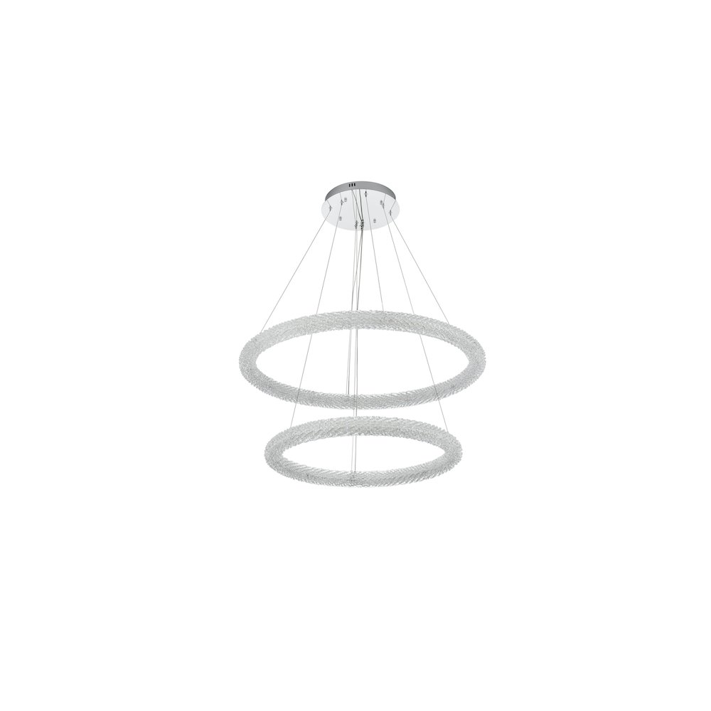 Bowen 35.5 inch LED chandelier in chrome. Picture 10