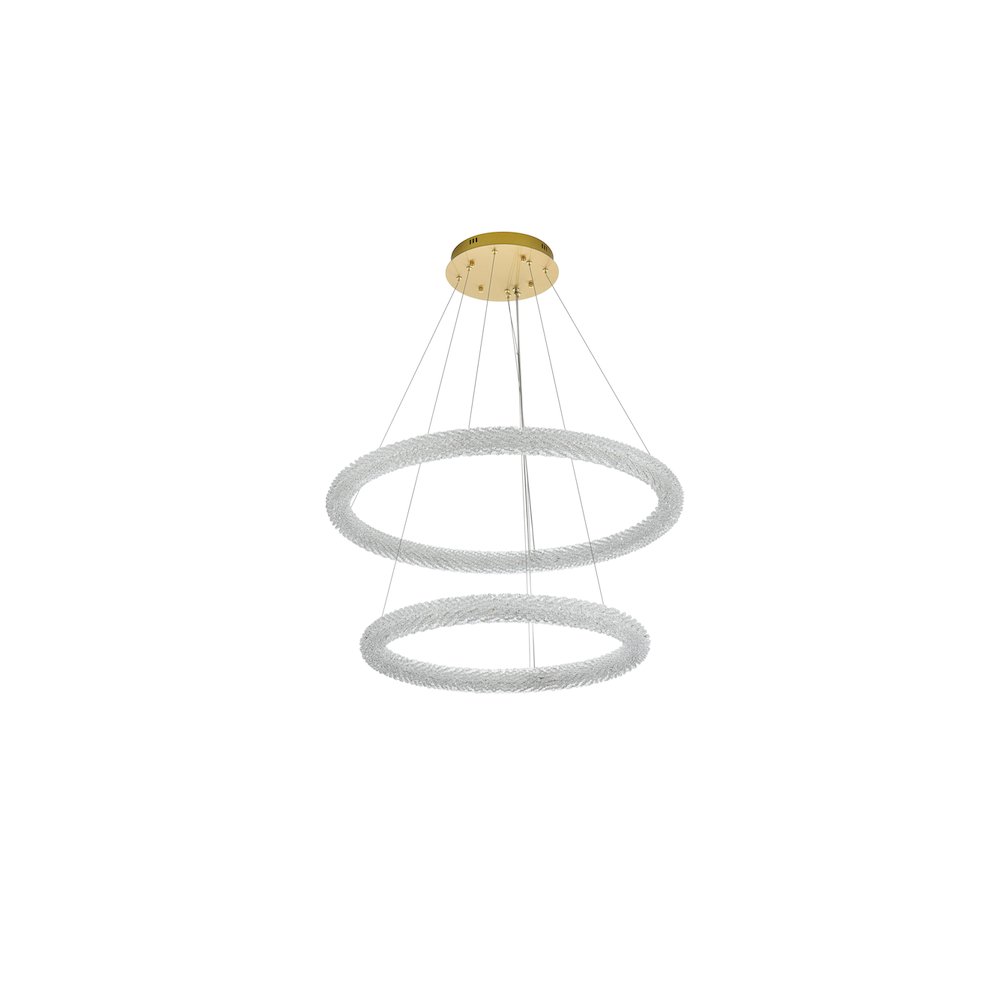 Bowen 35.5 inch LED chandelier in Satin Gold. Picture 10