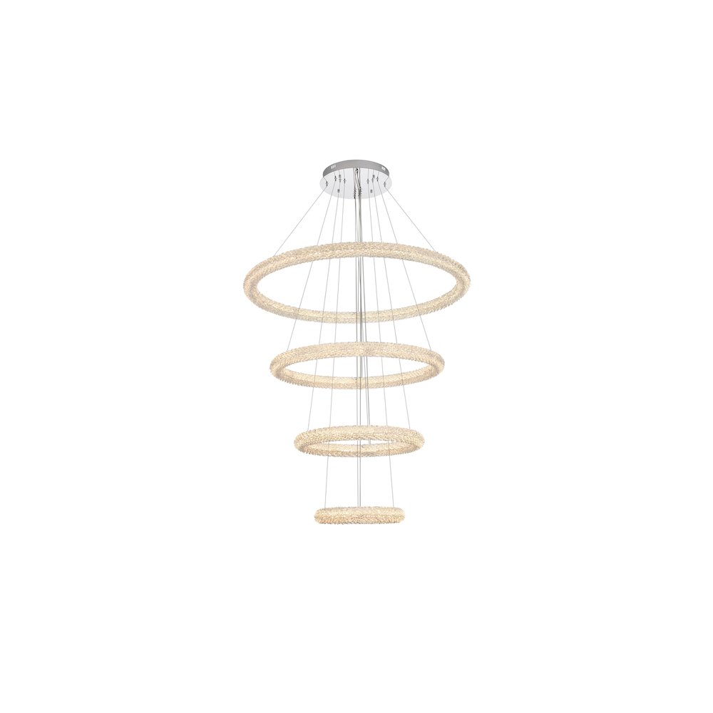 Bowen 42 inch LED chandelier in chrome. Picture 1