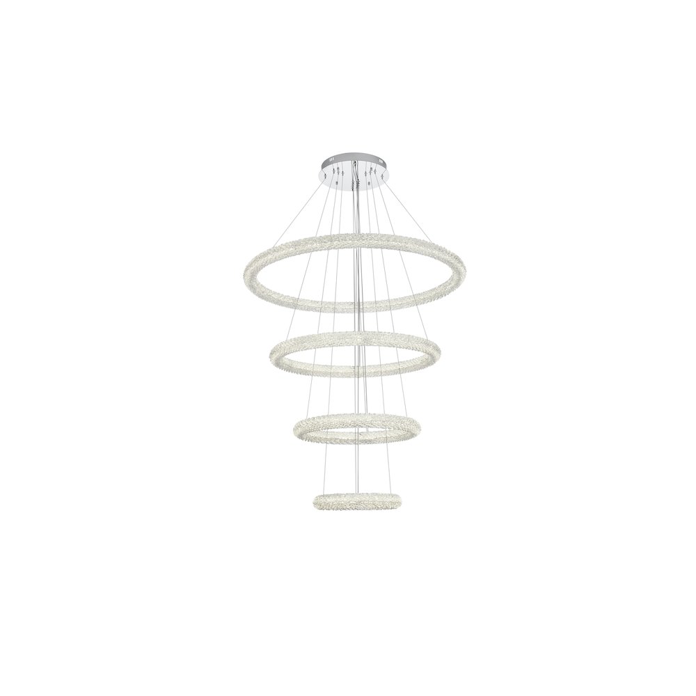 Bowen 42 inch LED chandelier in chrome. Picture 5