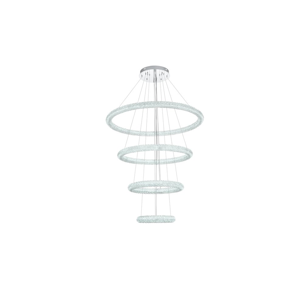 Bowen 42 inch LED chandelier in chrome. Picture 6