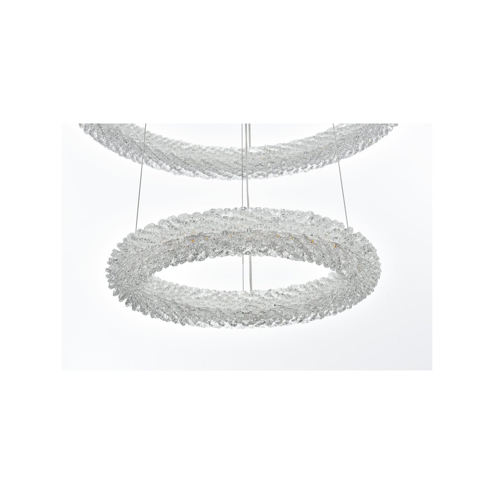 Bowen 42 inch LED chandelier in chrome. Picture 9