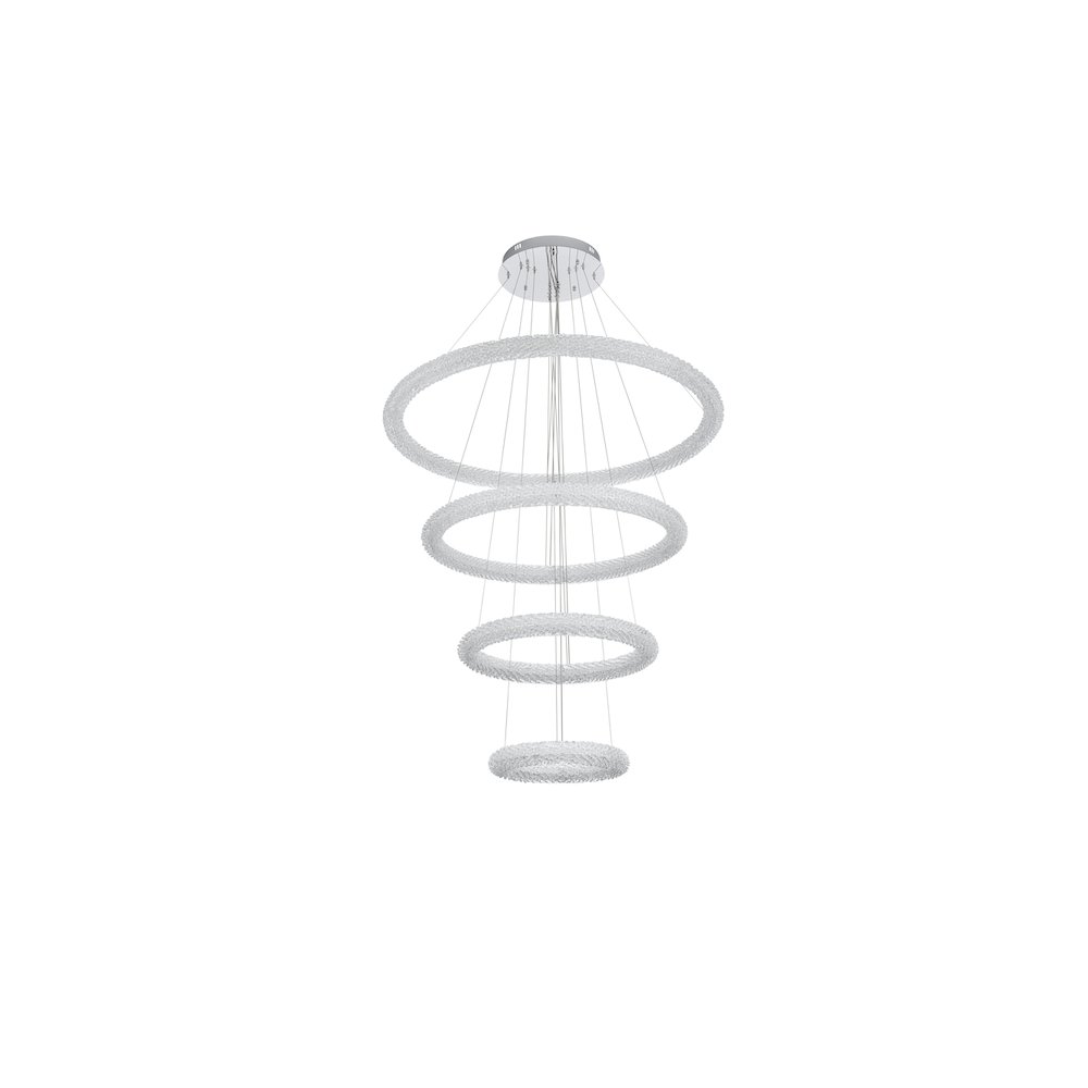 Bowen 42 inch LED chandelier in chrome. Picture 12