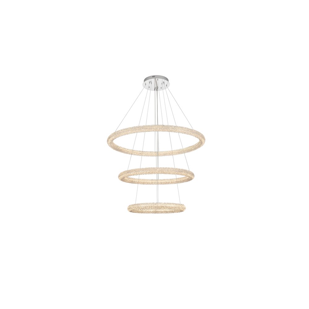 Bowen 42 inch LED chandelier in chrome. Picture 1