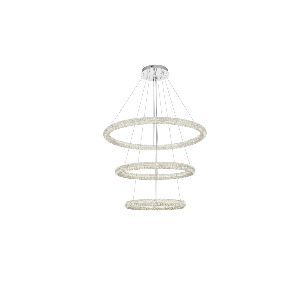 Bowen 42 inch LED chandelier in chrome. Picture 5
