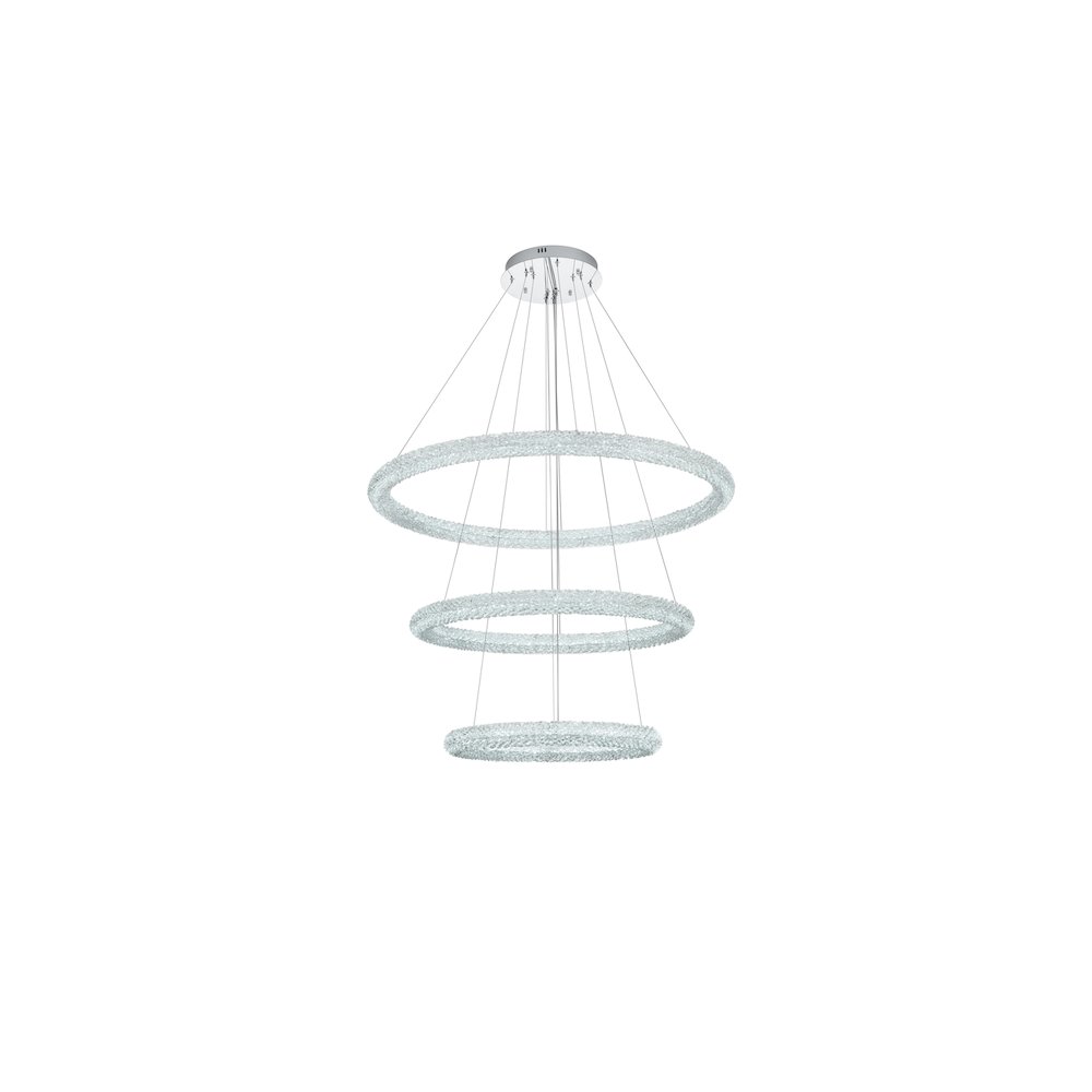 Bowen 42 inch LED chandelier in chrome. Picture 6