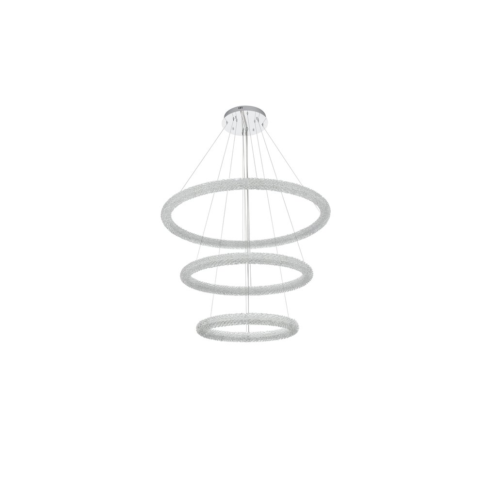 Bowen 42 inch LED chandelier in chrome. Picture 12
