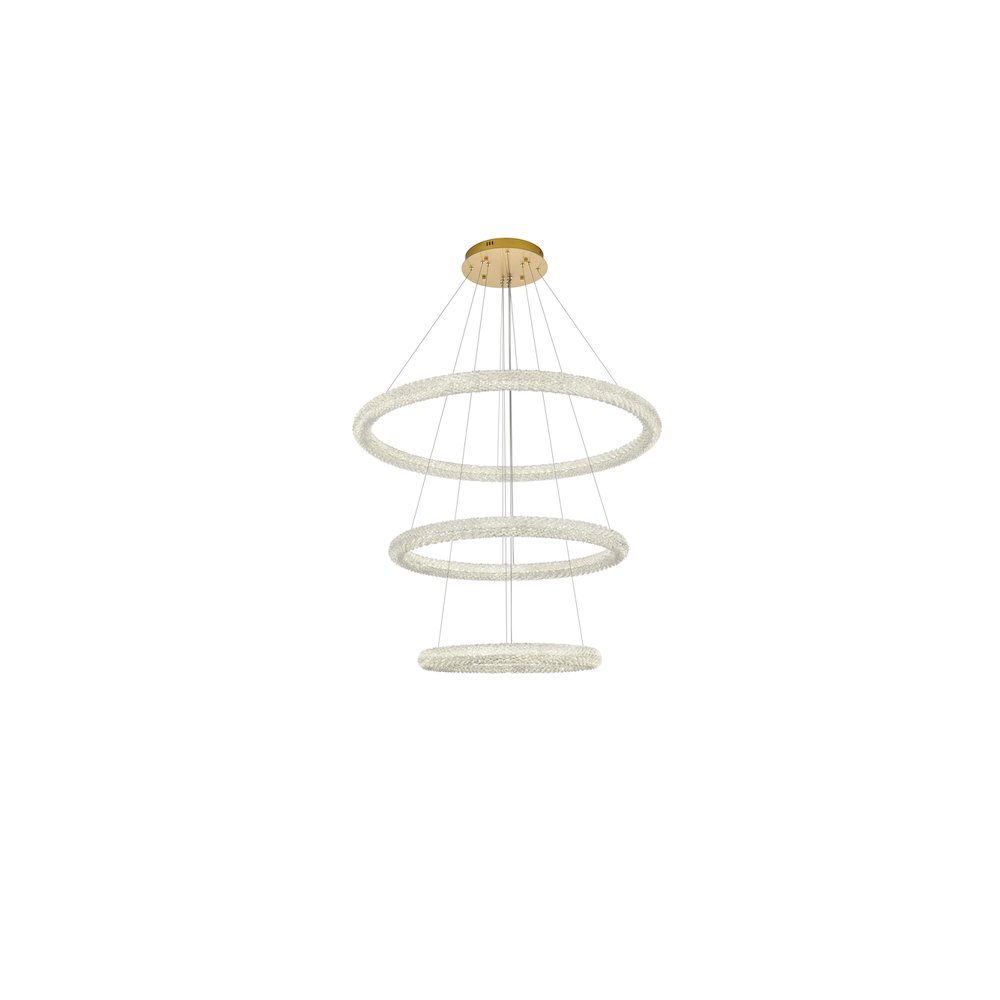 Bowen 42 inch LED chandelier in Satin Gold. Picture 5