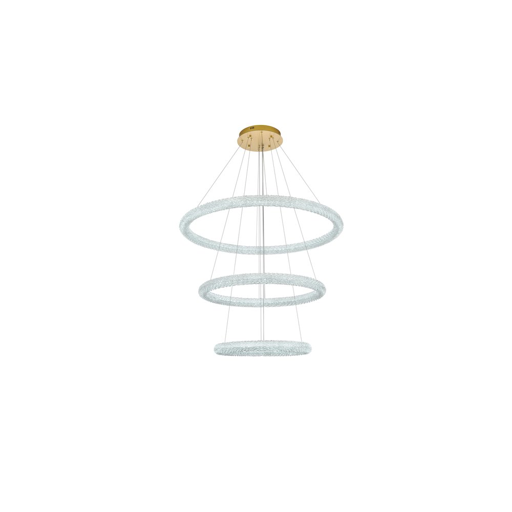 Bowen 42 inch LED chandelier in Satin Gold. Picture 6