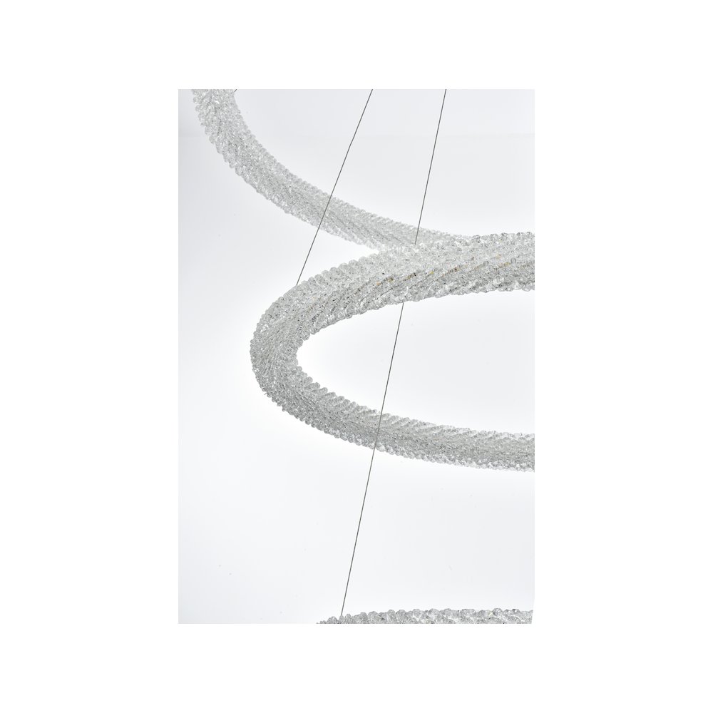 Bowen 42 inch LED chandelier in Satin Gold. Picture 11