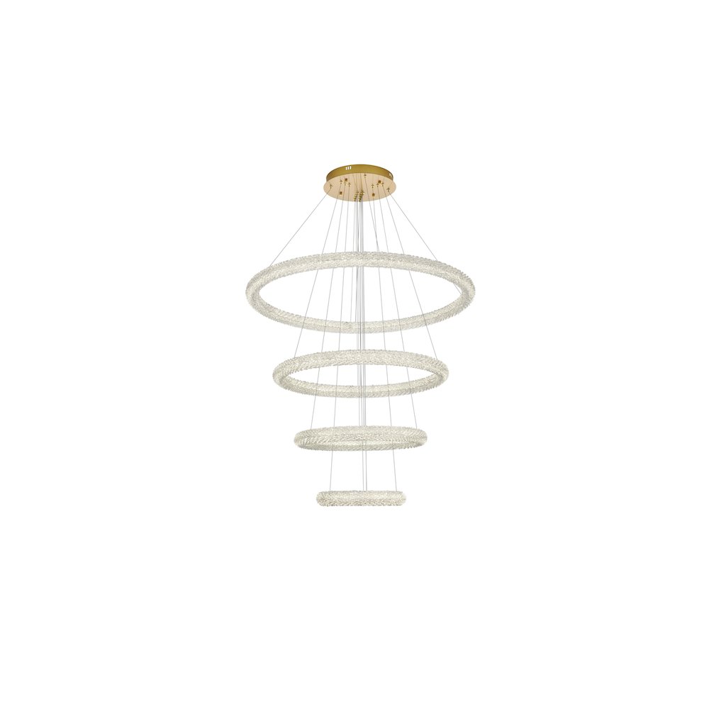 Bowen 42 inch LED chandelier in Satin Gold. Picture 5