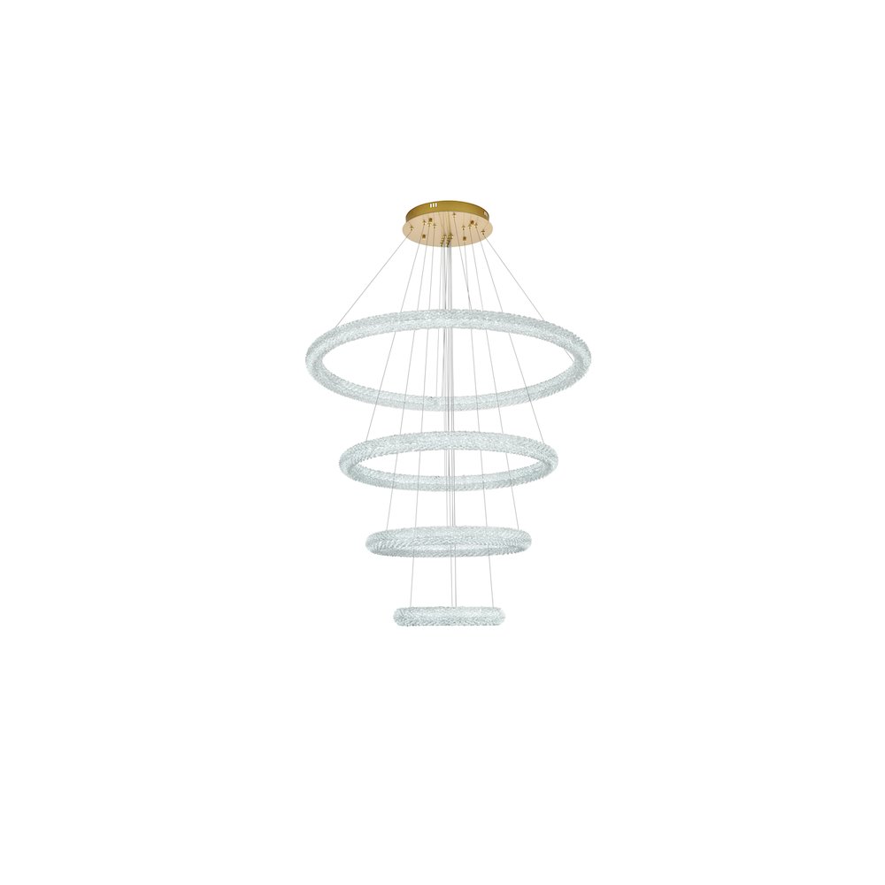Bowen 42 inch LED chandelier in Satin Gold. Picture 6