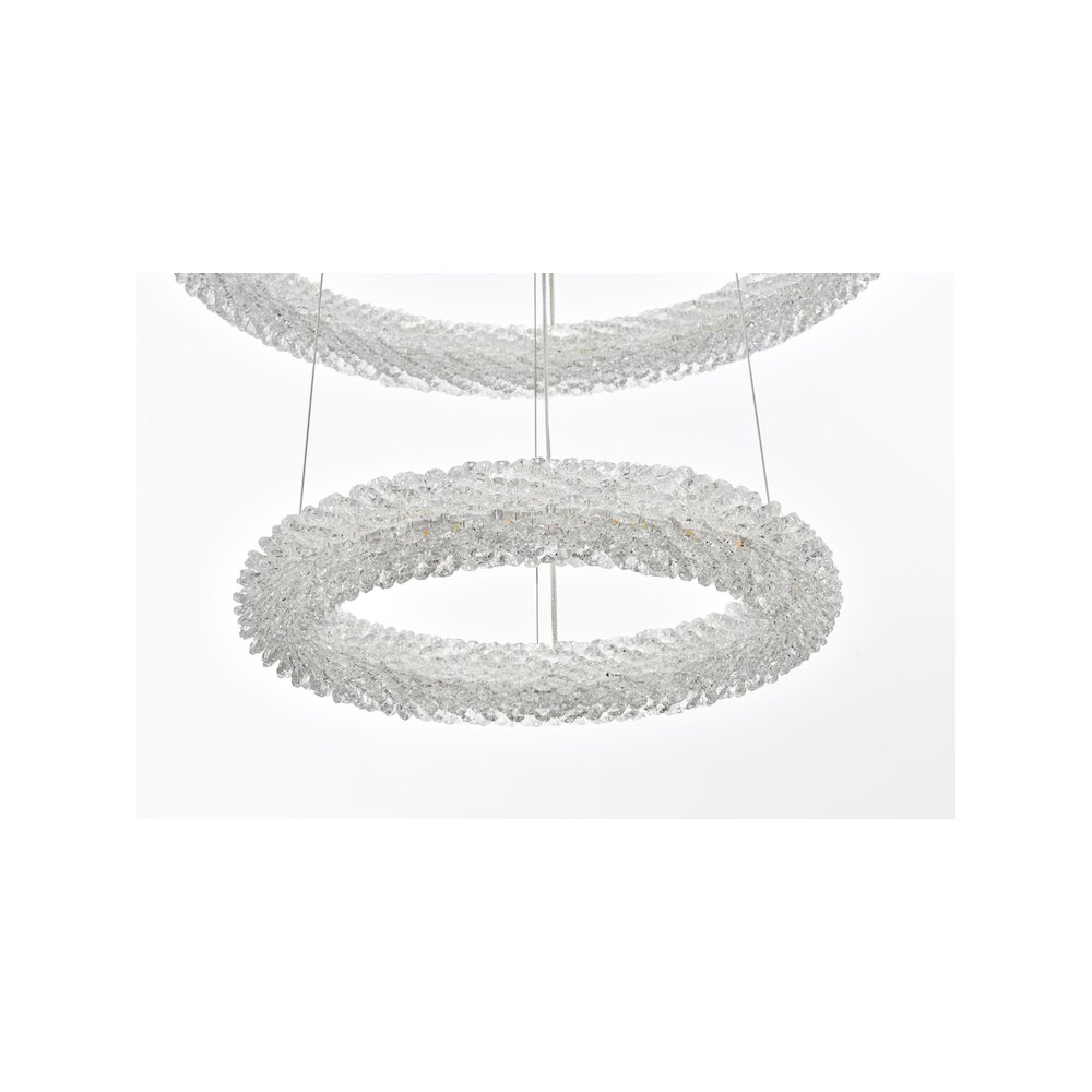 Bowen 42 inch LED chandelier in Satin Gold. Picture 11