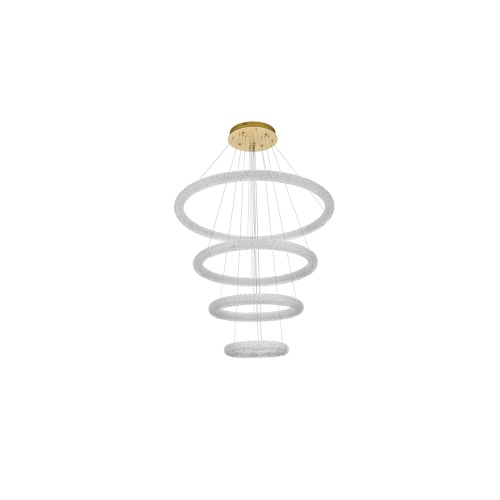 Bowen 42 inch LED chandelier in Satin Gold. Picture 12