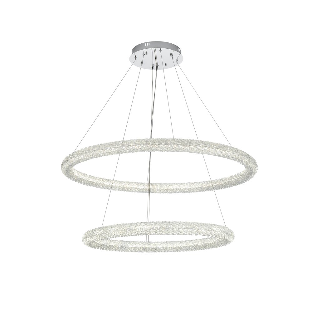 Bowen 42 inch LED chandelier in chrome. Picture 4