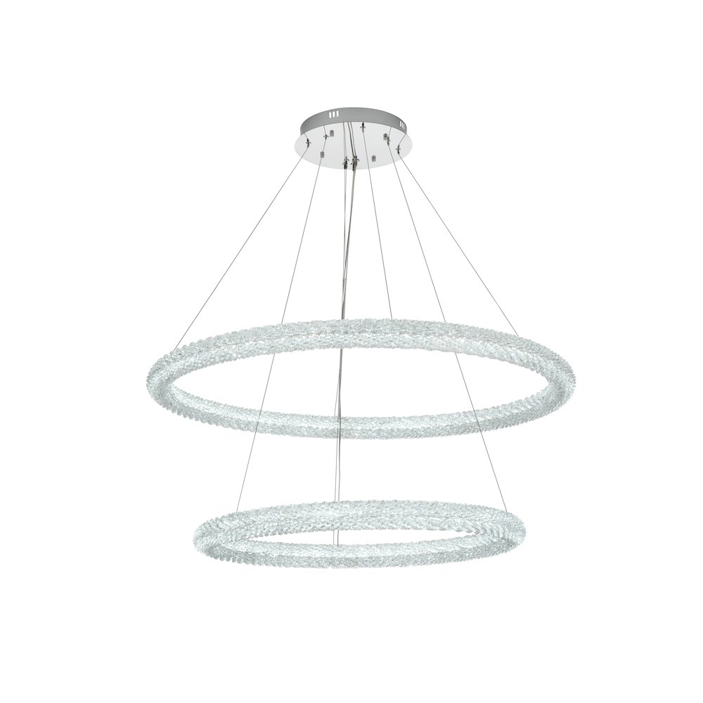 Bowen 42 inch LED chandelier in chrome. Picture 5
