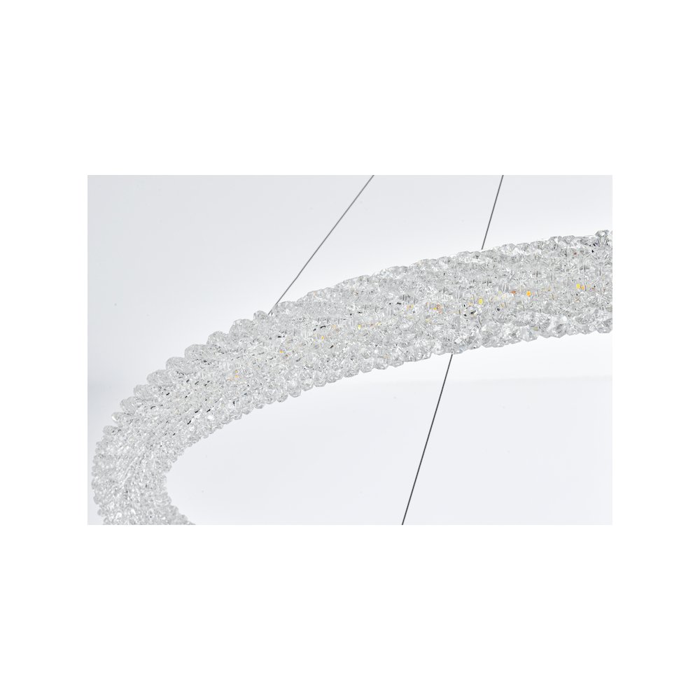 Bowen 42 inch LED chandelier in chrome. Picture 7
