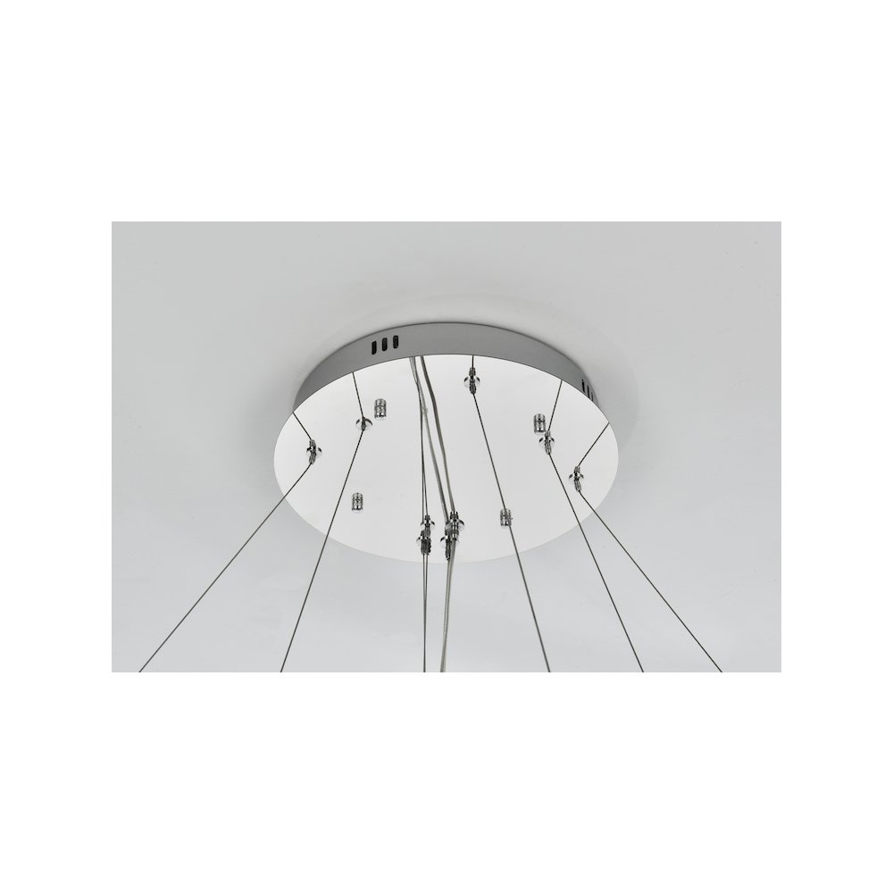 Bowen 42 inch LED chandelier in chrome. Picture 9