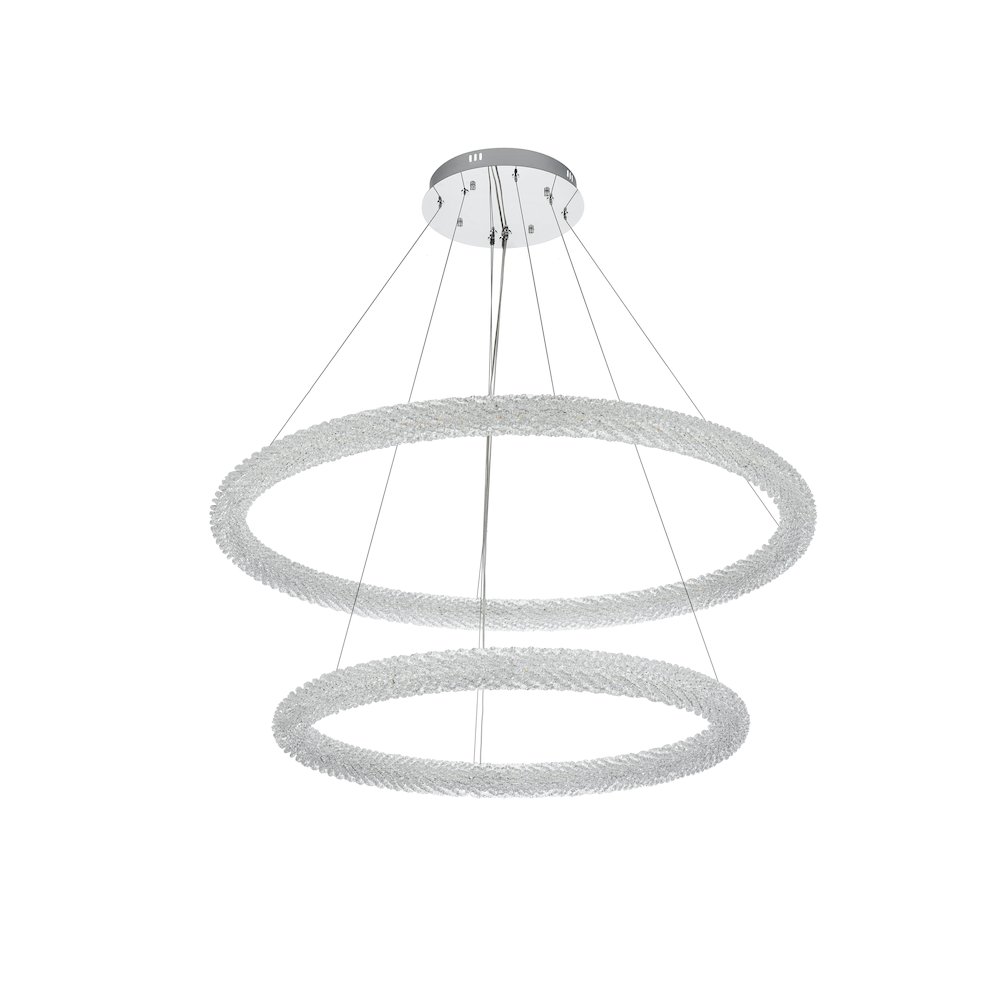 Bowen 42 inch LED chandelier in chrome. Picture 10