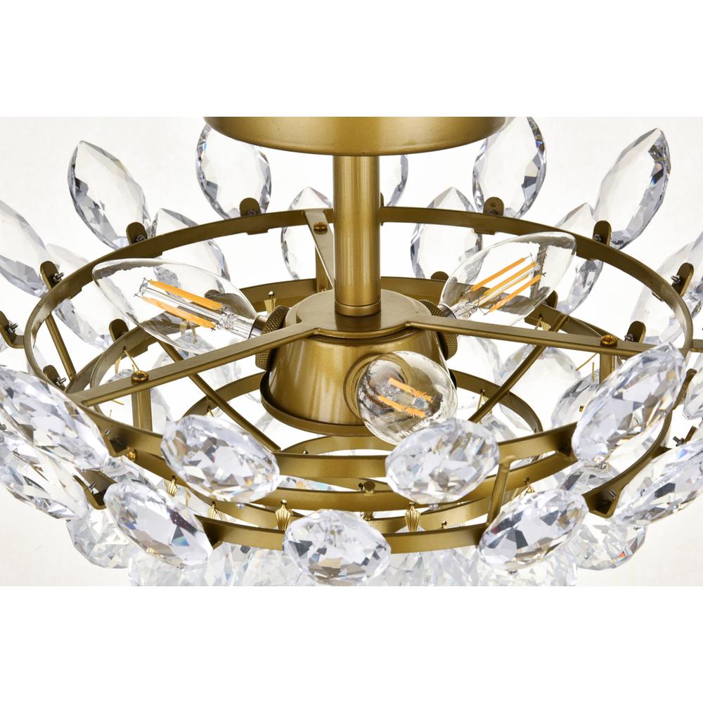 Emilia 14 inch flush mount in brass. Picture 5