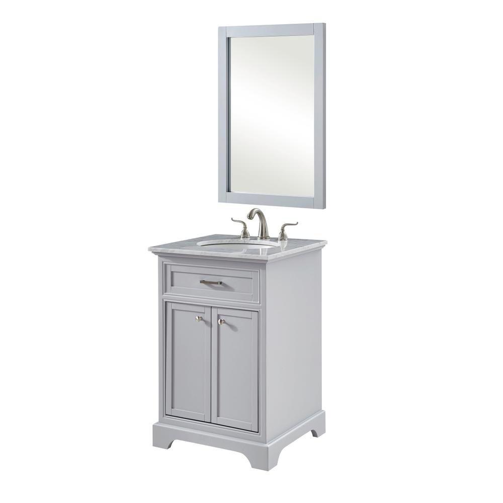 24 In. Single Bathroom Vanity Set In Light Grey. Picture 1