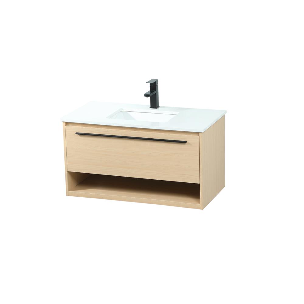36 inch Single bathroom vanity in maple. Picture 8