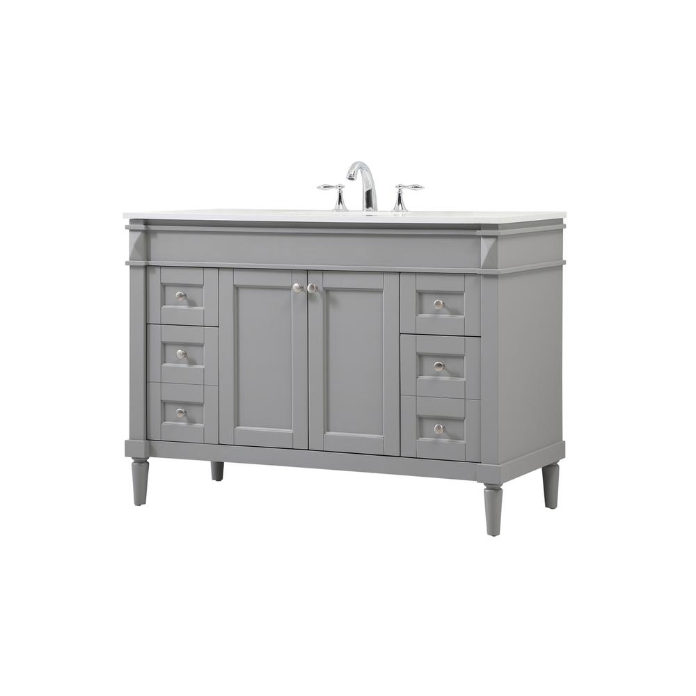 48 inch Single bathroom vanity in grey. Picture 7