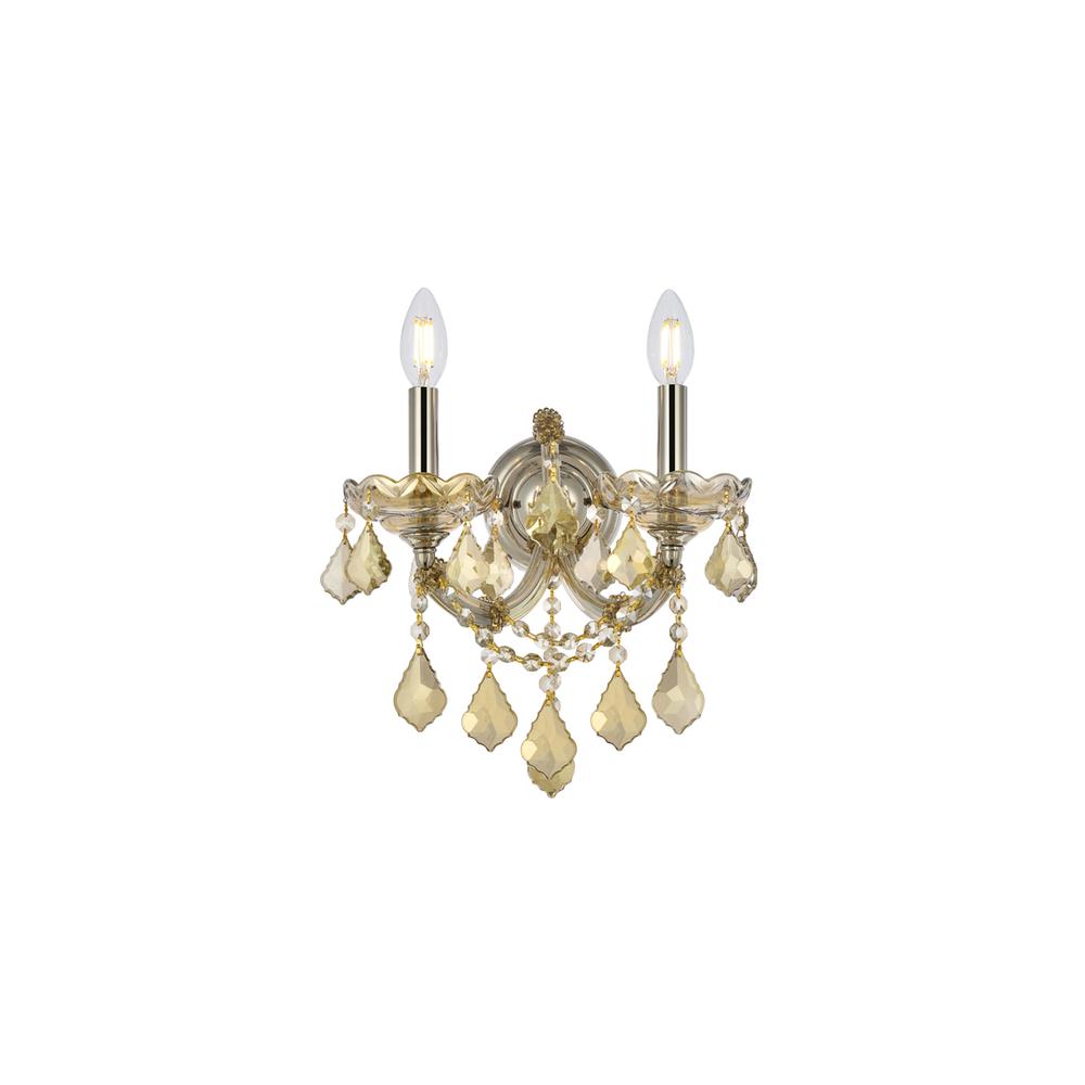 Maria Theresa 2 light Golden Teak Wall Sconce Golden Teak. Picture 1