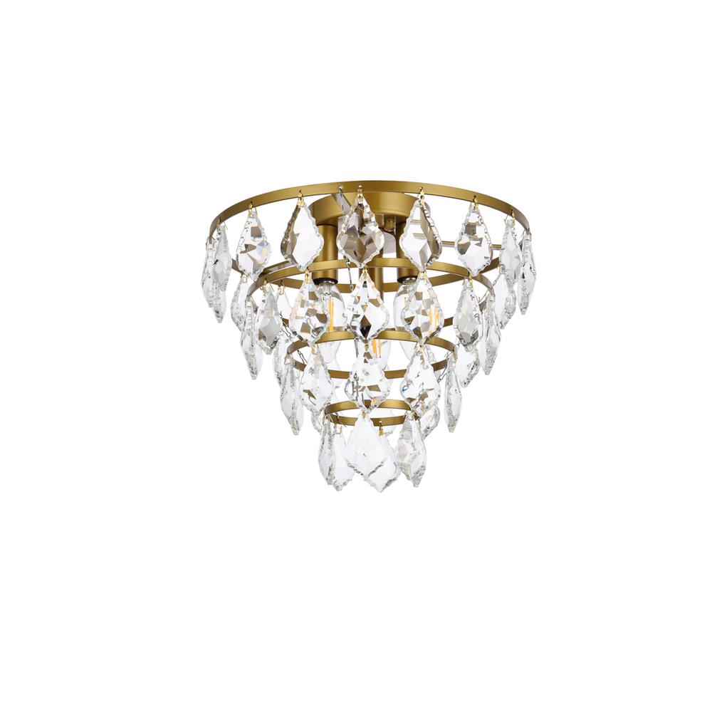 Ella 12 inch flush mount in brass. Picture 6