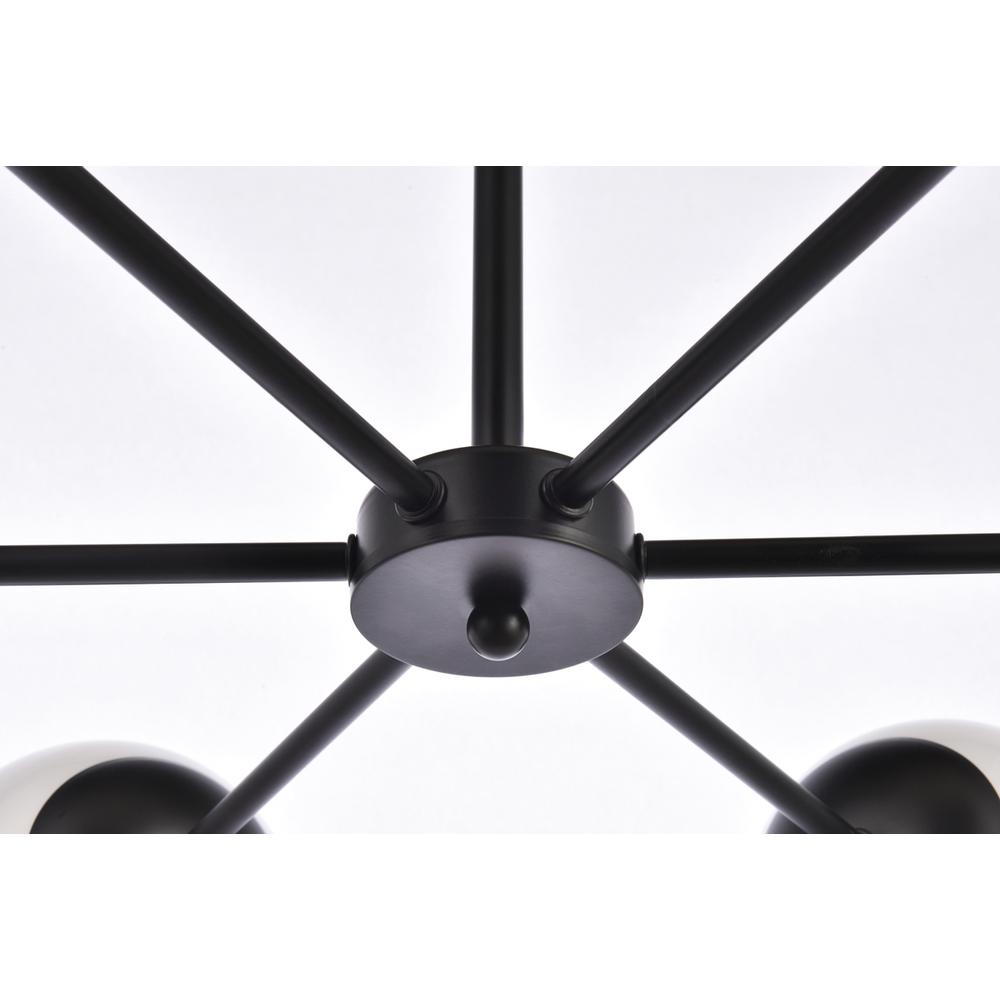 Briggs 30 inch pendant in black with white shade. Picture 3