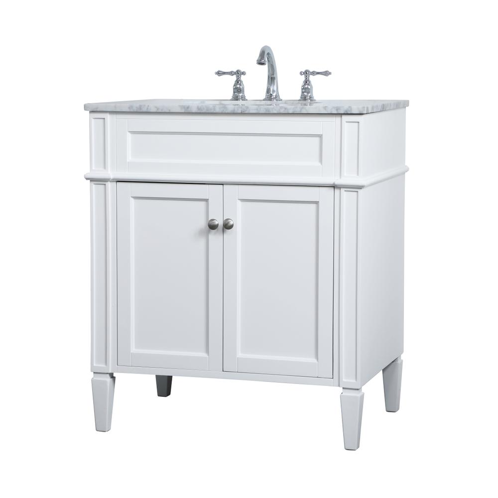 30 inch Single bathroom vanity in White. Picture 6