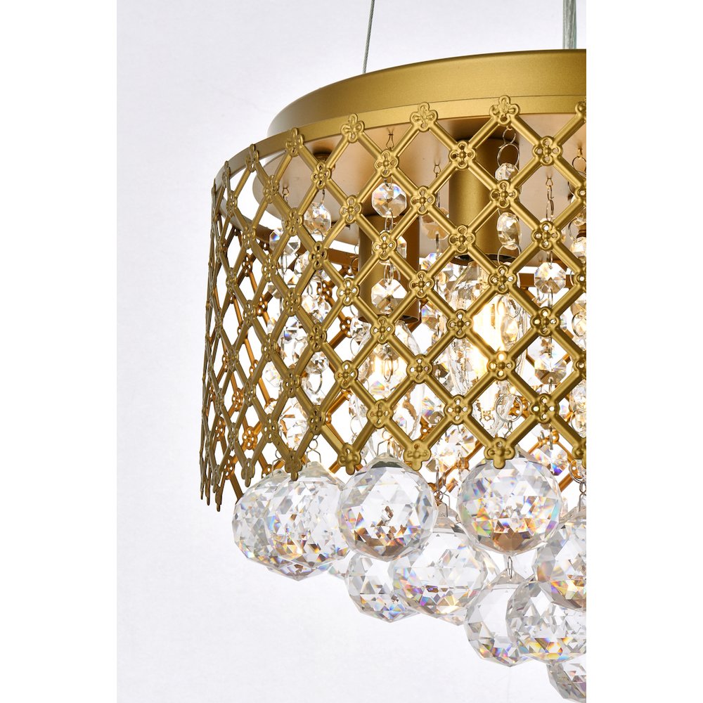 Tully 4 Lights Pendant In Brass. Picture 5