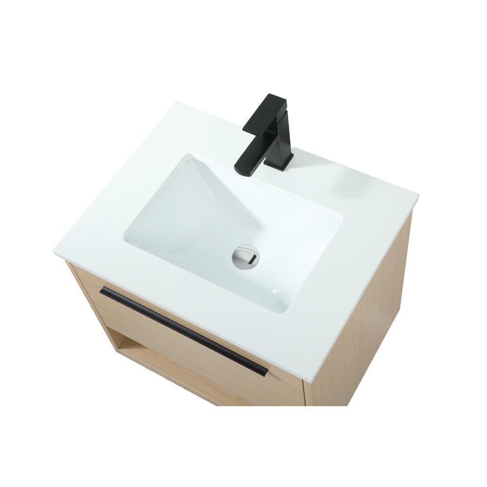 24 inch Single bathroom vanity in maple. Picture 10