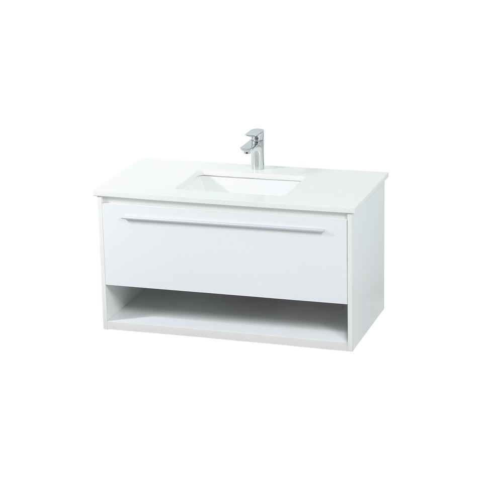 36 inch Single bathroom vanity in white. Picture 8