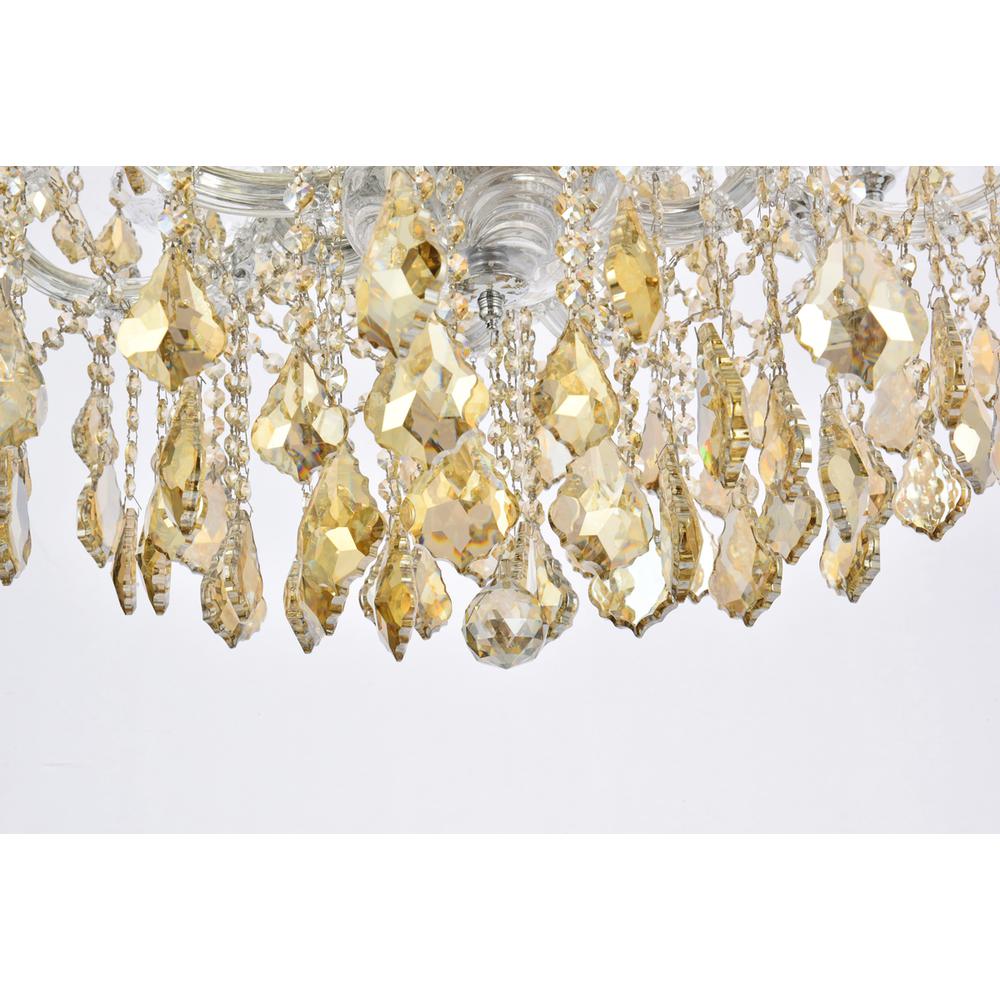 Maria Theresa 24 light Chrome Chandelier Golden Teak (Smoky) Royal Cut Crystal. Picture 3