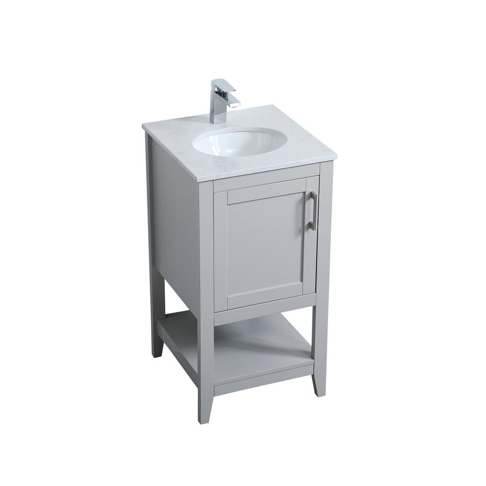 18 inch Single Bathroom Vanity in Grey. Picture 8