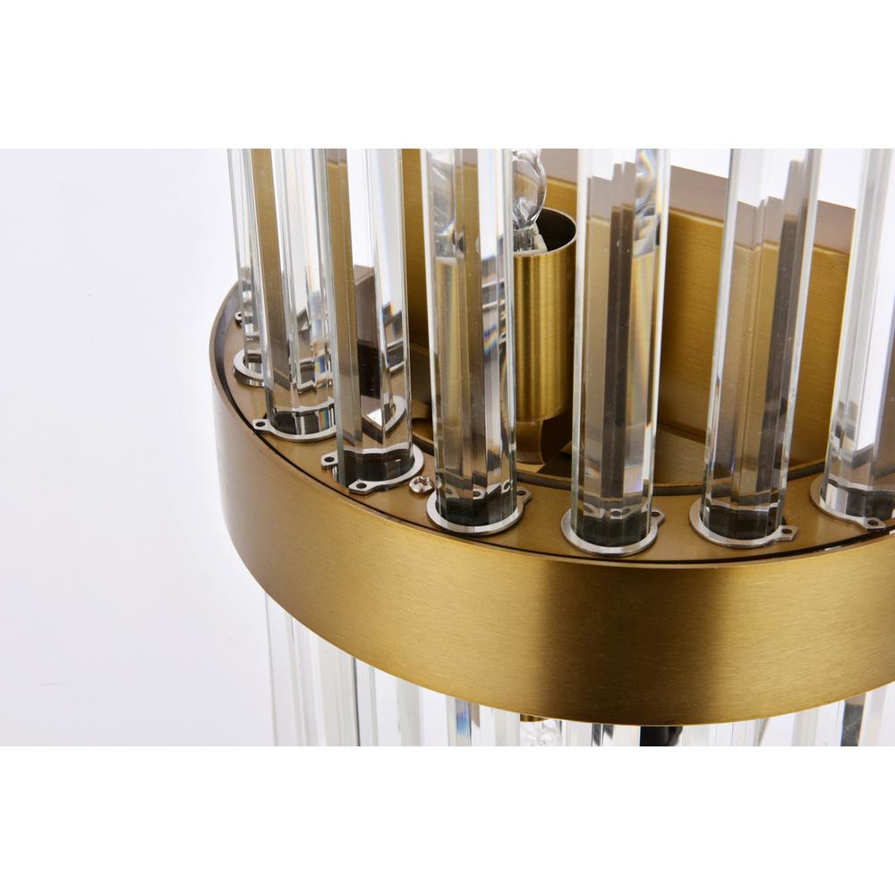 Dallas 2 light Gold and Clear Wall Sconce Clear Royal Cut Crystal. Picture 5